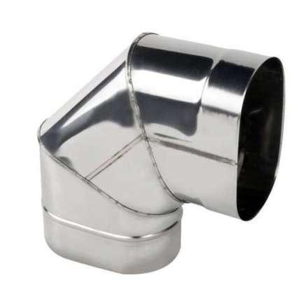 Колено овал. сечения (Отвод) 90 из нерж. ст. 430-1,0 мм, вертикаль. купить в Бресте