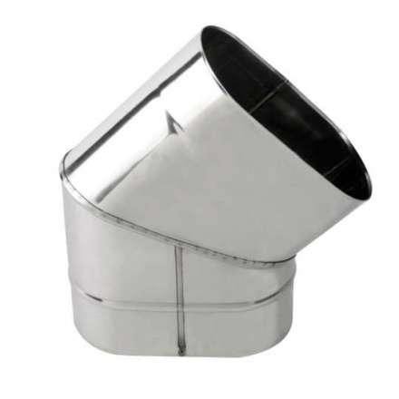 Колено овал. сечения (Отвод) 45 из нерж. ст. 430-1,0 мм,  вертикаль. купить в Бресте