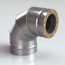 Сэндвич-Колено (Отвод) 90 из нерж. ст. 304-430-0,5-0,5 мм, утепл. 30 мм купить в Бресте