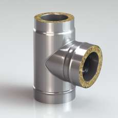 Сэндвич-тройник 90 из нерж. ст. 304-430 0,5-0,5 мм, утепл. 50 мм купить в Бресте