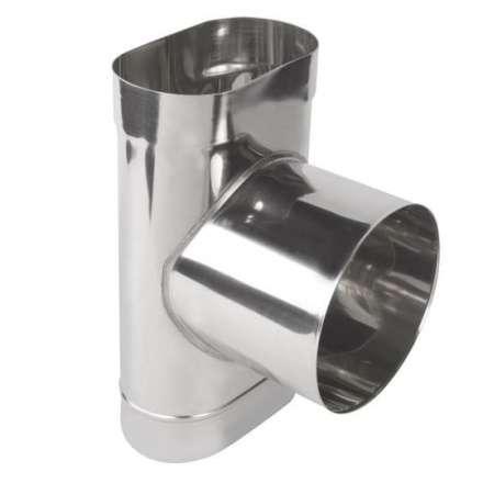 Тройник овальный 90 из нерж. ст. 430-0,8 мм купить в Бресте