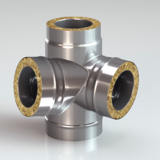 Сэндвич-четверник 90  AISI 304/430-0,5, изол. 30 мм купить в Бресте