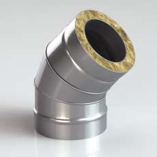 Сэндвич-Колено (Отвод) 45 AISI 304/430-0,5 мм, изол. 50 мм купить в Бресте