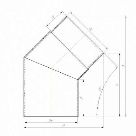 Отвод 45° КПД ЧЕРНЫЙ в Бресте
