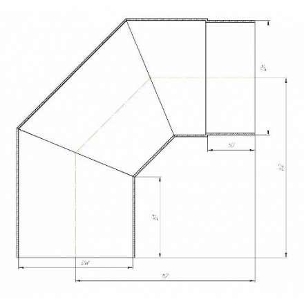 Отвод 90° КПД ЧЕРНЫЙ в Бресте