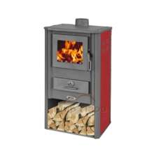 Печь-камин Blist Oganj LM стальная дверца красная фото в Бресте