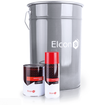 Термостойкая эмаль Elcon, аэрозоль 520 мл (чёрная) в Бресте