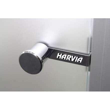 Дверь для бани стеклянная Harvia 8/19 коробка сосна, серая в Бресте