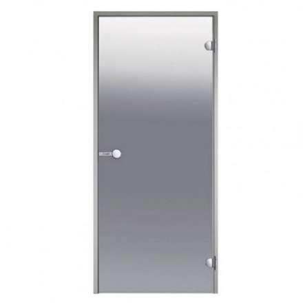 Дверь для бани стеклянная Harvia 7/19 коробка алюминий, стекло сатин в Бресте