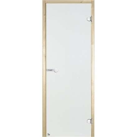 Дверь для бани стеклянная Harvia 7/19 коробка ольха, прозрачная в Бресте