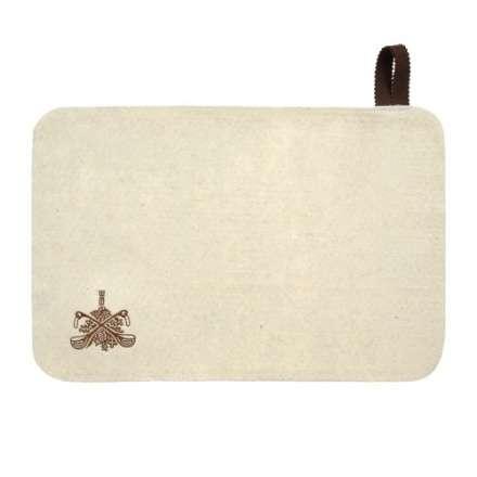 Коврик белый с вышитым логотипом, войлок 100%, 41416 купить в Бресте