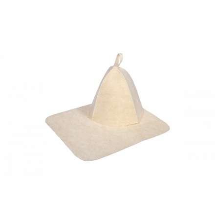 Набор из двух предметов (Шапка, коврик) белый 41217 в Бресте