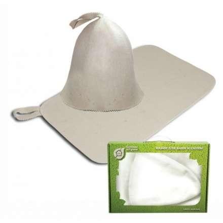 Набор из двух предметов (Шапка Классик, коврик белый) 41103 в Бресте