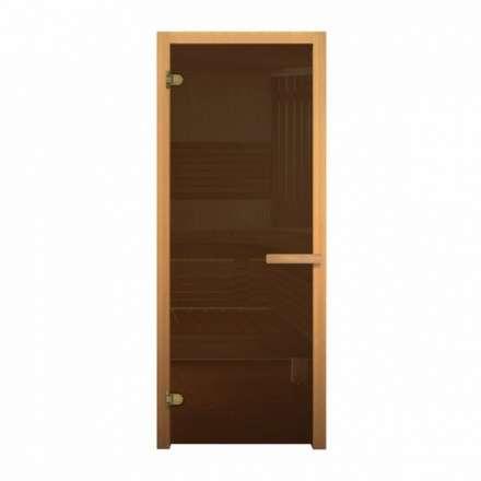 Стеклянная дверь для бани Fireway бронза 1900*700 (стекло 8 мм, 2 петли) купить в Бресте