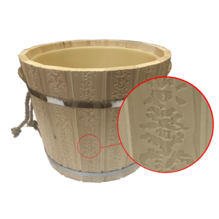 Запарник для бани 16л с пластиковым вкладышем ПЛ-43 с тиснением Цветы купить в Бресте