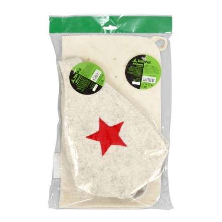 Набор из двух предметов (Шапка Будёновка белая, коврик) 41128 в Бресте