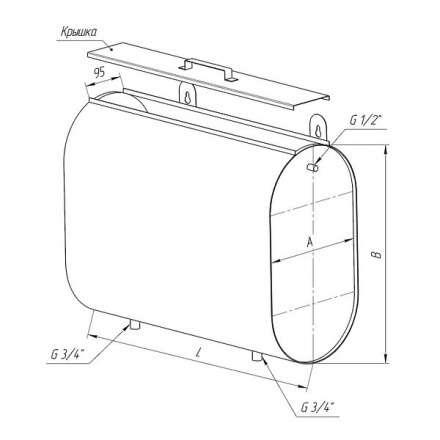Бак Ferrum Комфорт для теплообменника горизонт. эллипс 95 л в Бресте