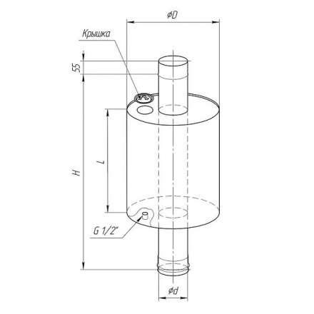 Бак Ferrum Комфорт круглый на трубе 72 л в Бресте