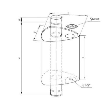 Бак Ferrum Комфорт треугольный на трубе 67 л в Бресте