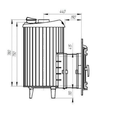Печь банная ProMetall Атмосфера L в ламелях Окаменевшее дерево в Бресте