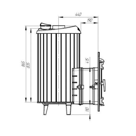 Печь банная ProMetall Атмосфера XL в ламелях Жадеит в Бресте