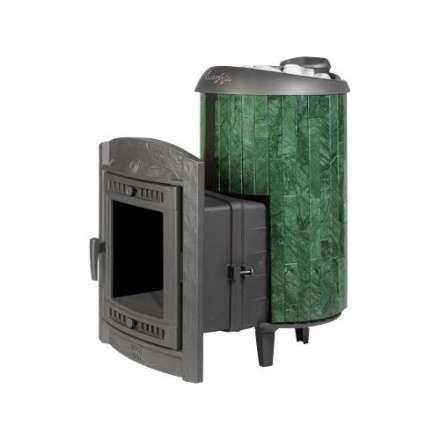 Печь банная ProMetall Атмосфера L+ в ламелях Верде Гватемала наборный рисунок Амазонка бай фото в Бресте