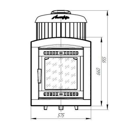 Печь банная ProMetall Атмосфера L+ в ламелях Россо Леванто наборный рисунок в Бресте