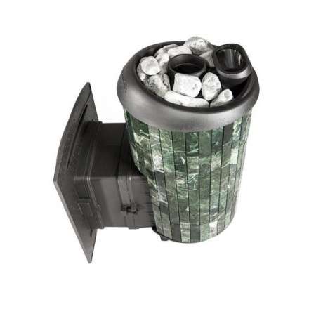 Печь банная ProMetall Атмосфера XL+ в ламелях из натурального камня Змеевик в Бресте