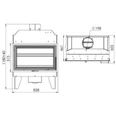Топка каминная Мета-Бел ТКТ 10.0-05 (в модификации Аврора С) в Бресте