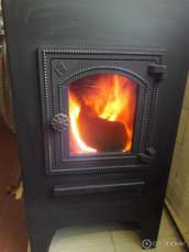Недорогая печь-камин со стеклом ЭТНА (ДТ-4С) ? 115 мм для дома и дачи Амазонка бай фото в Бресте