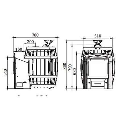 Печь для бани Термофор Саяны II Carbon Витра ЗК в Бресте
