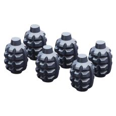 Комплект чугунного заряда (граната) 6шт фото Комплект чугунного заряда (граната) 6шт купить в Бресте