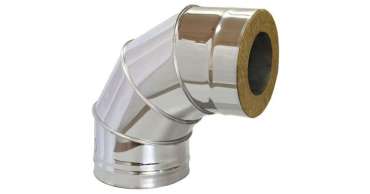 Сэндвич-колено Нерж+Нерж (AISI 430/0,8мм) 90* 4 секции купить в Бресте