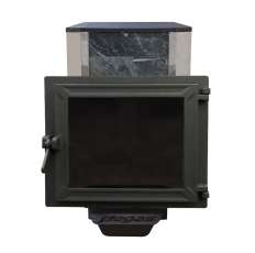 Печь Пегас 16 панорама в камне змеевик в Бресте