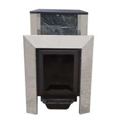 Печь Пегас 16 нерж со стеклом в камне змеевик в Бресте