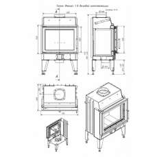Топка каминная ТКТ 10.0-02 (в модификации FENIX 1) в Бресте