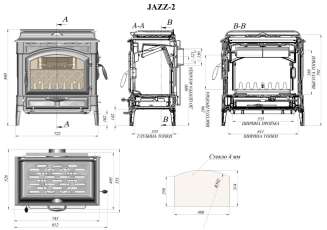 Печь-камин FireWay Jazz II на дровах в Бресте