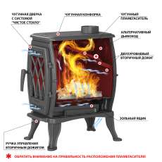 Печь-камин Везувий ВХ-05 Антрацит в Бресте