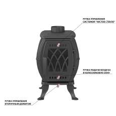 Печь-камин Везувий ВХ-05 Антрацит в Бресте