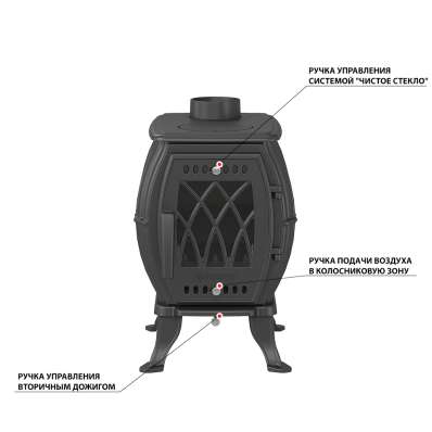 Печь-камин Везувий ВХ-05 Антрацит в Бресте