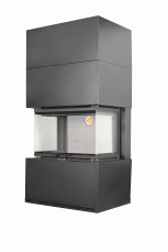 Камин Родос 800 ЧЕРНЫЙ шамот белый в Бресте