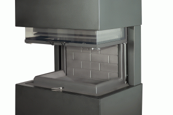 Камин Родос 800 ЧЕРНЫЙ шамот черный в Бресте