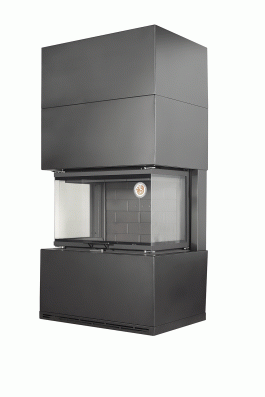 Камин Родос 800 ЧЕРНЫЙ шамот черный в Бресте