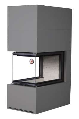Камин Родос 900 ГРАФИТ, шамот белый в Бресте