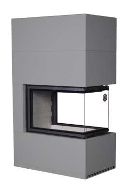 Камин Родос 900 ГРАФИТ, шамот белый в Бресте