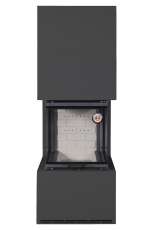 Камин Родос 900 ЧЕРНЫЙ, шамот белый в Бресте