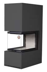 Камин Родос 900 ЧЕРНЫЙ, шамот белый в Бресте