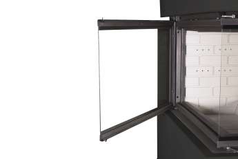 Камин Родос 900 ЧЕРНЫЙ, шамот белый в Бресте