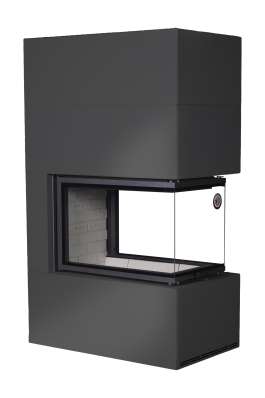 Камин Родос 900 ЧЕРНЫЙ, шамот белый в Бресте