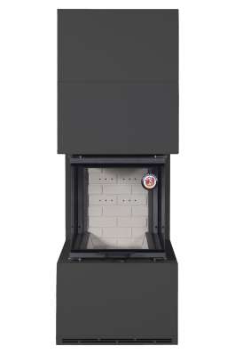 Камин Родос 900 ЧЕРНЫЙ, шамот белый в Бресте